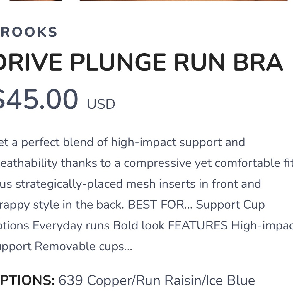 Brooks Red Sports Bra - Picture 5 of 8